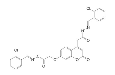 [7-(2-CHLOROBENZYLIDENE-HYDRAZINOCARBONYLMETHOXY)-2-OXO-2H-CHROMEN-4-YL]-ACETIC-ACID-(2-CHLOROBENZYLIDENE)-HYDRAZIDE