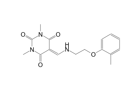 1,3-dimethyl-5-({[2-(2-methylphenoxy)ethyl]amino}methylene)-2,4,6(1H,3H,5H)-pyrimidinetrione