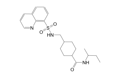 cyclohexanecarboxamide, N-(1-methylpropyl)-4-[[(8-quinolinylsulfonyl)amino]methyl]-