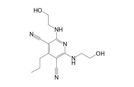 2,6-Bis(2-hydroxyethylamino)-4-propylpyridine-3,5-dicarbonitrile