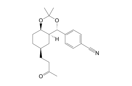 4-((4S,4aS,6R,8aS)-2,2-dimethyl-6-(3-oxobutyl)hexahydro-4H-benzo[d][1,3]dioxin-4-yl)benzonitrile