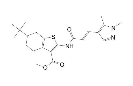 methyl 6-tert-butyl-2-{[(2E)-3-(1,5-dimethyl-1H-pyrazol-4-yl)-2-propenoyl]amino}-4,5,6,7-tetrahydro-1-benzothiophene-3-carboxylate