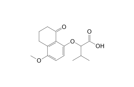 2-[(4-methoxy-8-oxo-5,6,7,8-tetrahydro-1-naphthyl)oxy]-3-methyl-butyric acid