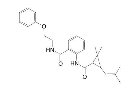 2-[[2,2-dimethyl-3-(2-methylprop-1-enyl)cyclopropanecarbonyl]amino]-N-(2-phenoxyethyl)benzamide