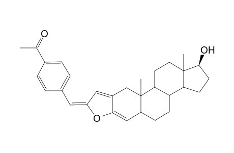 2'-[4-(Acetylbenzylidene)]-11-.beta-Hydroxyandrost-4-en[3,2-b]furan