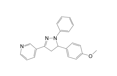 2-Phenyl-3-(p-methoxyphenyl)-3,4-dihydro-5-(3'-pyridyl)-pyrazoline