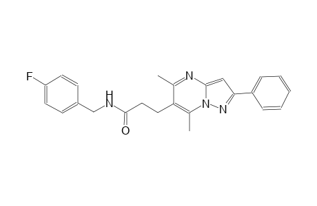 pyrazolo[1,5-a]pyrimidine-6-propanamide, N-[(4-fluorophenyl)methyl]-5,7-dimethyl-2-phenyl-