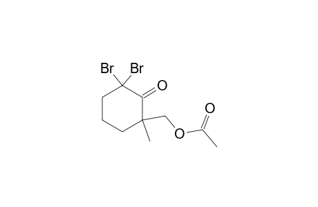 Cyclohexanone, 2-[(acetyloxy)methyl]-6,6-dibromo-2-methyl-