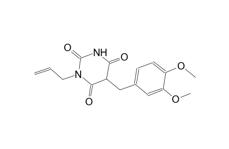 2,4,6(1H,3H,5H)-pyrimidinetrione, 5-[(3,4-dimethoxyphenyl)methyl]-1-(2-propenyl)-