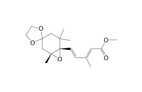 2,4-Pentadienoic acid, 3-methyl-5-(1',5',5'-trimethylspiro[1,3-dioxolane-2,3'-[7]oxabicyclo[4.1.0]hept]-6'-yl)-, methyl ester, [1'R-[1'.alpha.,6'.alpha.(2E,4E)]]-