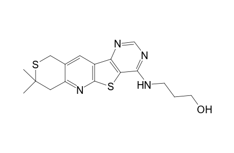 3-(8,8-Dimethyl-8,9-dihydro-6H-7,11-dithia-2,4,10-triaza-benzo[b]fluoren-1-ylamino)-propan-1-ol