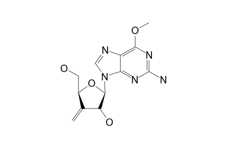 (2R,5S)-2-(2-amino-6-methoxy-9-purinyl)-5-(hydroxymethyl)-4-methylene-3-oxolanol