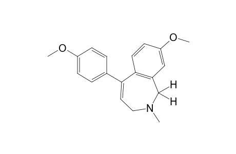2,3-Dihydroxy-8-methoxy-5-(4'-mehoxyphenyl)-2-methyl-1H-2-benzazepine