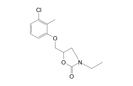 5-[(3-CHLORO-o-TOLYLOXY)METHYL]-3-ETHYL-2-OXAZOLIDINONE