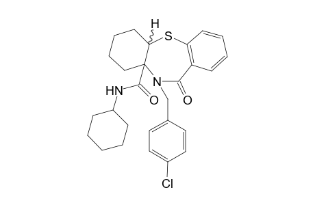 10-(4-Chlorobenzyl)-11-oxo-5a,6,7,8,9,9a,10,11-octahydrodibenzo[b,f][1,4]thiazepin-9a-(N-cyclohexylcarboxamide)