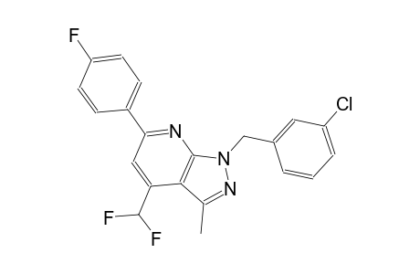 1H-pyrazolo[3,4-b]pyridine, 1-[(3-chlorophenyl)methyl]-4-(difluoromethyl)-6-(4-fluorophenyl)-3-methyl-