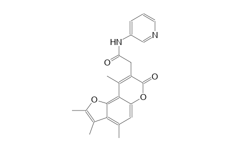 7H-furo[2,3-f][1]benzopyran-8-acetamide, 2,3,4,9-tetramethyl-7-oxo-N-(3-pyridinyl)-