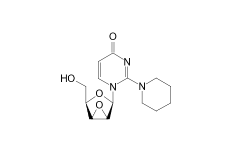 1-(2,3-O-Anhydro-.beta.-D-lyxofuranosyl)-2-piperidino-4-pyrimidone