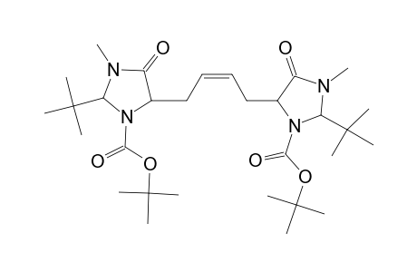 2(Z)-Butene, 1,4-bis[1-(t-butoxycarbonyl)-2(-trans)-t-butyl-3-methyl-4-oxoimidazolidin-5-yl]-