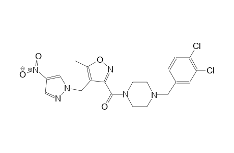 1-(3,4-dichlorobenzyl)-4-({5-methyl-4-[(4-nitro-1H-pyrazol-1-yl)methyl]-3-isoxazolyl}carbonyl)piperazine