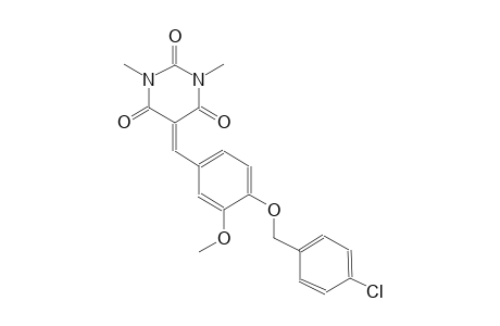 5-{4-[(4-chlorobenzyl)oxy]-3-methoxybenzylidene}-1,3-dimethyl-2,4,6(1H,3H,5H)-pyrimidinetrione