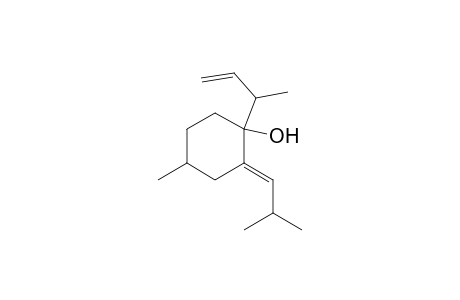 (2E)-1-but-3-en-2-yl-4-methyl-2-(2-methylpropylidene)-1-cyclohexanol