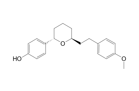 (-)(2S,6S)-2-(4-Hydroxyphenyl)-6-[2-(4-methoxyphenyl)ethyl]tetrahydro-2H-pyran