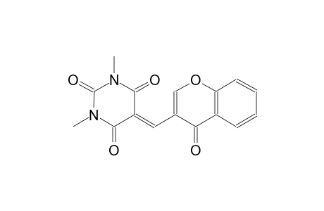 1,3-dimethyl-5-[(4-oxo-4H-chromen-3-yl)methylene]-2,4,6(1H,3H,5H)-pyrimidinetrione