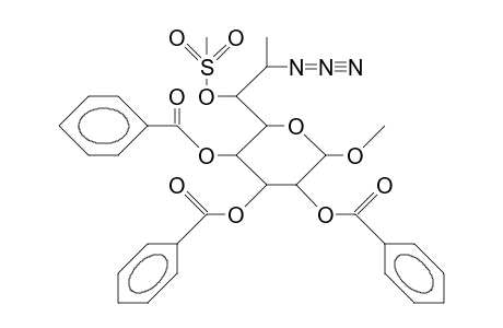 .beta.-O-Methyl-7,8-dideoxy-7-azido-galacto-octan-pyranoside 2,3,4-tribenzoate 6-mesylate