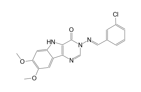 3-{[(E)-(3-chlorophenyl)methylidene]amino}-7,8-dimethoxy-3,5-dihydro-4H-pyrimido[5,4-b]indol-4-one