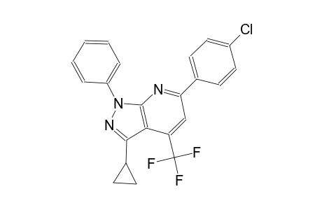 6-(4-chlorophenyl)-3-cyclopropyl-1-phenyl-4-(trifluoromethyl)-1H-pyrazolo[3,4-b]pyridine