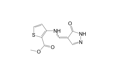 3-{[(5-oxo-2-pyrazolin-4-ylidene)methyl]amino}-2-thiophenecarboxylic acid, methyl ester
