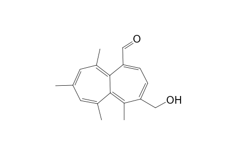 4-(Hydroxymethyl)-5,6,8,10-tetramethylheptalene-1-carboxaldehyde