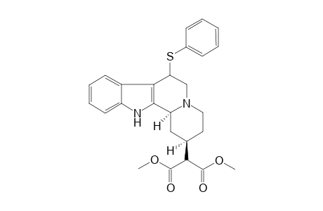 Dimethyl cis-7-(phenylthio)indolo[2,3-a]quinolizidine-2-malonate