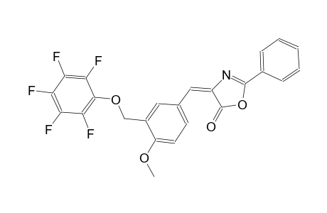 (4E)-4-{4-methoxy-3-[(2,3,4,5,6-pentafluorophenoxy)methyl]benzylidene}-2-phenyl-1,3-oxazol-5(4H)-one