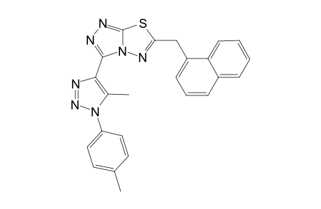 3-(5-Methyl-1-(p-tolyl)-1H-1,2,3-triazol-4-yl)-6-(naphthalen-1-ylmethyl)-[1,2,4]triazolo[3,4-b][1,3,4]thiadiazole