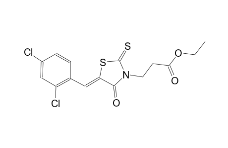 ethyl 3-[(5Z)-5-(2,4-dichlorobenzylidene)-4-oxo-2-thioxo-1,3-thiazolidin-3-yl]propanoate