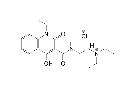 N,N-diethyl-2-{[(1-ethyl-4-hydroxy-2-oxo-1,2-dihydro-3-quinolinyl)carbonyl]amino}ethanaminium chloride