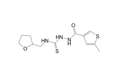2-[(5-methyl-3-thienyl)carbonyl]-N-(tetrahydro-2-furanylmethyl)hydrazinecarbothioamide