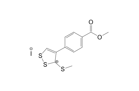 3-(Methylthio)-4-[(4'-methoxycarbonyl)phenyl]-3H-1,2-dithiolium iodide