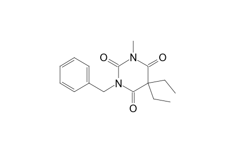 2,4,6(1H,3H,5H)-Pyrimidinetrione, 5,5-diethyl-1-methyl-3-(phenylmethyl)-
