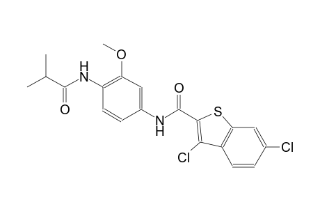 3,6-dichloro-N-[4-(isobutyrylamino)-3-methoxyphenyl]-1-benzothiophene-2-carboxamide