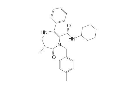 N-Cyclohexyl 4-(4-methylbenzyl)-2-phenyl-5-oxo-(R/S)-6-methyl-4,5,6,7-tetrahydro-1H-1,4-diazepine-3-carboxamide