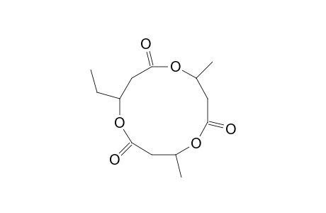 4-Ethyl-8,12-dimethyl-1,5,9-trioxacyclodecane-2,6,10-trione