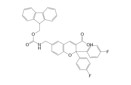 2,2-Bis(4-fluorophenyl)-6-({[(9H-fluoren-9-yl)methoxycarbonyl]amino}methyl)-2H 1 benzopyran-3-carboxylic acid