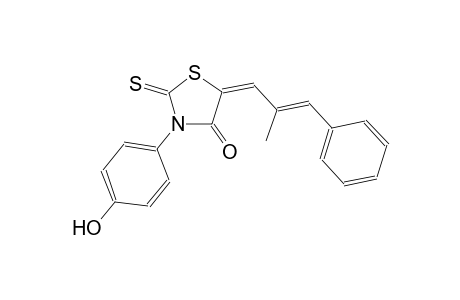 4-thiazolidinone, 3-(4-hydroxyphenyl)-5-[(2E)-2-methyl-3-phenyl-2-propenylidene]-2-thioxo-, (5E)-