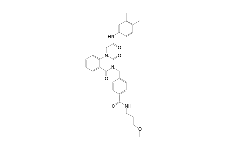 4-[(1-[2-(3,4-dimethylanilino)-2-oxoethyl]-2,4-dioxo-1,4-dihydro-3(2H)-quinazolinyl)methyl]-N-(3-methoxypropyl)benzamide