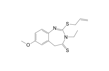 3-Ethyl-7-methoxy-2-allylsulfanyl-3H-4,5-dihydro-1,3-benzodiazepine-4-thione