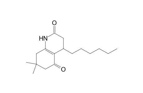 7,7-Dimethyl-4-hexyl-2,5-dioxo-1,2,3,4,5,6,7,8-octahydroquinoline
