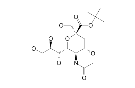 TERT.-BUTYL-5-ACETAMIDO-2,6-ANHYDRO-3,5-DIDESOXY-2-C-(HYDROXYMETHYL)-D-ERYTHRO-L-MANNO-NONONATE